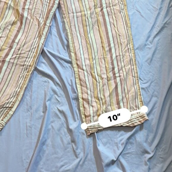 THREE Pairs of Pajama Pants (1 Pink print Capri, 2 Striped print wide leg) S/M - Picture 15 of 16